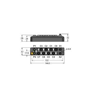 Turck - Feldbus, Dez. Peripherie - Digitales Ein-/Ausgangs-Modul Multiprotokoll-I/O-Modul TBEN-S1-8DIP kompakt