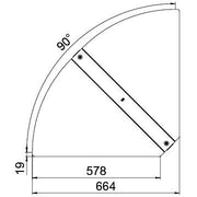 OBO Bettermann - Deckel Bogen für Kabeltragsystem Deckel für Bogen RBD W 600 FS winkelverst. B600mm