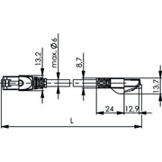 Telegärtner - Patchkabel Kupfer Patchkabel S/FTP 6A 100008646 bl 5,0m