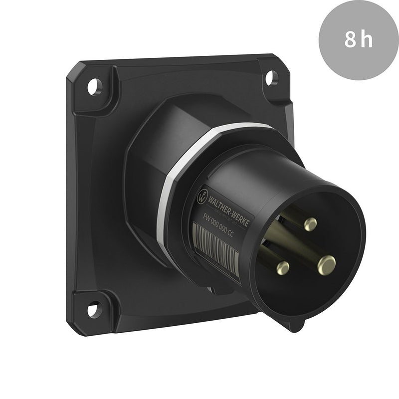 Walther Werke - CEE-Gerätestecker (IEC 60309) CEE NEO Anbaugerätestecker FW713308CC schräg 16A 3P 8h