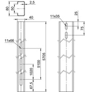 OBO Bettermann - Solar-Montageprofil Trägerprofil TP 1010 FT f. Freiflächensystem
