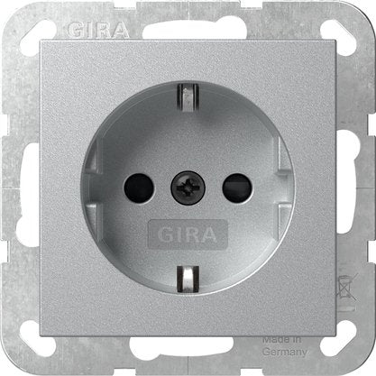 Gira - Steckdose SCHUKO-Steckd. SH o.Kr.SRK 438326 F Alu