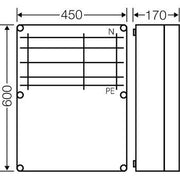 Hensel - Sammelschienengehäuse Mi-Sammelschienengehäuse Mi 6658 600x450mm, 400A, 5p