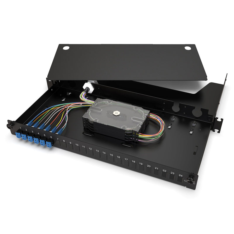 Corning - Patchpanel LWL LWL-Verteilerfeldgehäuse LAN1-12AE-PGTL-B 12Fasern DPX OS2 LC