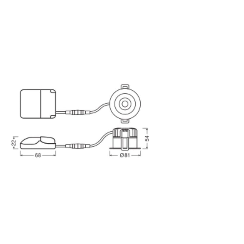 Ledvance - Downlight/Strahler/Flutlicht LED-Einbaustrahler SPDKFIXP8930PSDIP44W 930, dim, ws