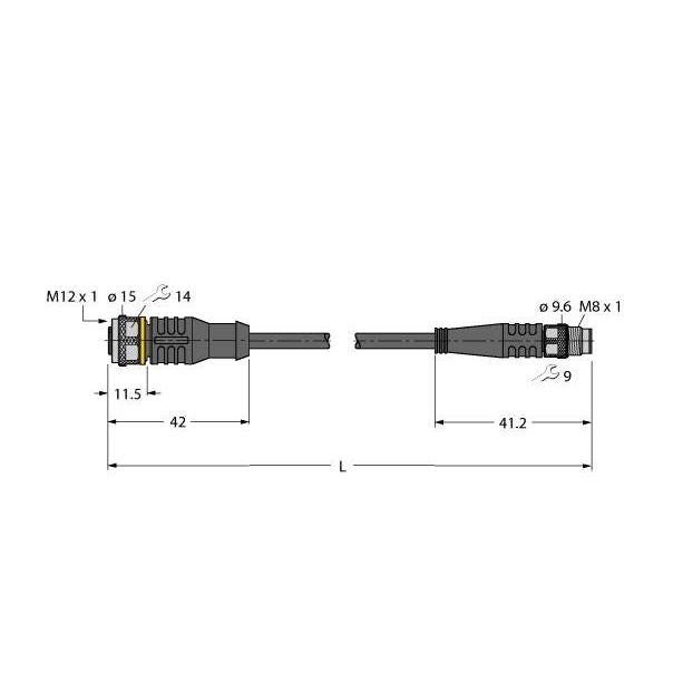 Turck - Konfektioniertes Sensor-Aktor-Kabel Aktuator- u. Sensorleitung RKC4T-10-PSG3M/TXL PUR