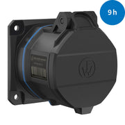 Walther Werke - CEE-Anbausteckdose (IEC 60309) CEE NEO Anbaudose FW431509SK gerade 32A 5P 9h