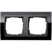 Gira - Abdeckrahmen 2fach 0212738 klar schwarz