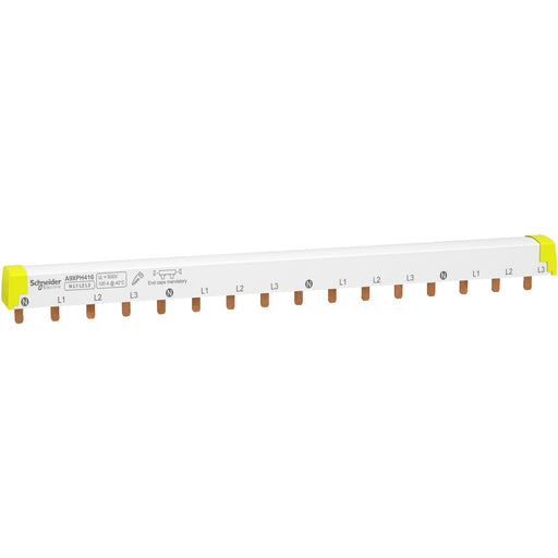 Schneider Electric - Phasenschiene Steg 3P+N A9XPH416 ablängbar 16TE 100A − 5 Stück