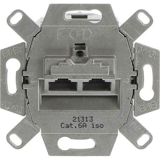 Busch-Jaeger - Einsatz/Abdeckung für Kommunikationstechnik UAE-Doseneinsatz 0218/12-101 Cat. 6, 2fach