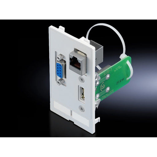 Rittal - Montagezubehör (Schaltschrank) Schnittstellenneinsatz SZ 2482.570 USB Bf.A,RJ45,SUB-D9
