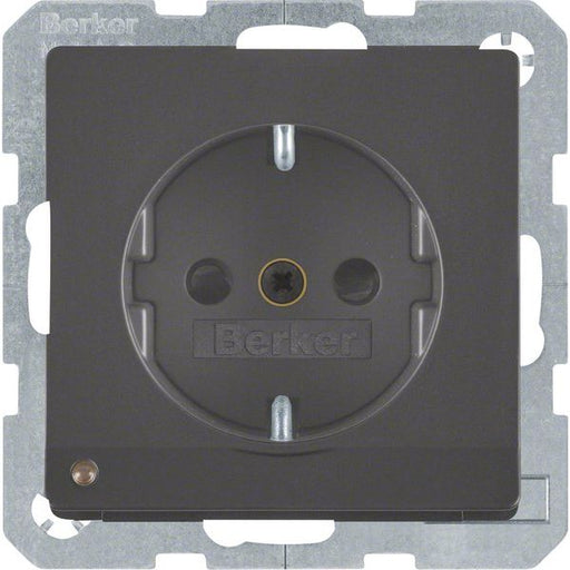 Berker - Steckdose SCHUKO-Steckdose anth/sa 41096086 LED-Orientierg-licht