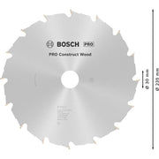 Bosch - Kreissägeblatt PRO Construct Wood 2608640636 Kreissägeblatt 235 x