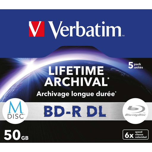 Verbatim - Speichermedium digital M-DISC BD-R DL 50GB 43846 (VE5) 1-6xJewelcase(5Disc)