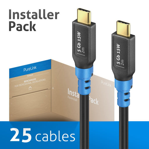 PureLink - PC-Kabel USB-C>C Kabel 2m FI-U400-020-PCK FlexInstall,VE 20Stk