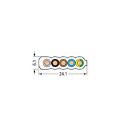 WAGO - Energiekabel < 1 kV, für ortsveränderlichen Einsatz Flachleitung 897-251 Eca,5G2,5 mm²,grün