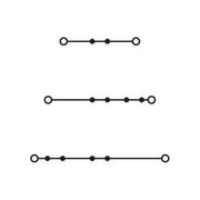 WAGO - Durchgangs-Reihenklemme Dreistockklemme 2000-3227 1mm²,gn-ge/gr − 40 Stück