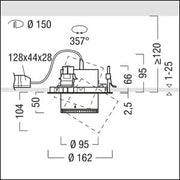 Zumtobel Group - Downlight/Strahler/Flutlicht LED - Einbaustrahler V2 - RM 1500 #62921747 940, ws