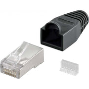 Goobay - Modularer Steckverbinder RJ45 Stecker Cat5e STP 68749 geschirmt,bl − 10 Stück