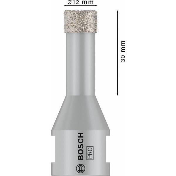 Bosch - Bohrer PRO Ceramic dry Bohrkrone, 2608599042 12 x 30 x 22,23 mm
