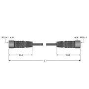 Turck - Konfektioniertes Sensor-Aktor-Kabel Aktuator- u. Sensorleitung CSM CKM 19-19-1/S101 TPE
