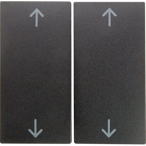 Berker - Abdeckung/Bedienelement für Installationsschalterprogramme Wippe anth matt 16441606 Symbol Pfeile
