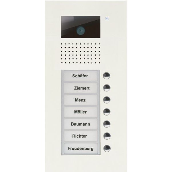 TCS Tür Control - Türstation für Türkommunikation Video color Außenstation V AVU14070-0019 PUK 7 Tasten 1-spalt