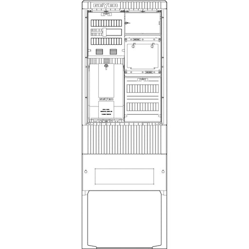 ABN - Zähler-Komplettschrank Zähleranschlusssäule SZ175EE2403 2 eHZ 4pol