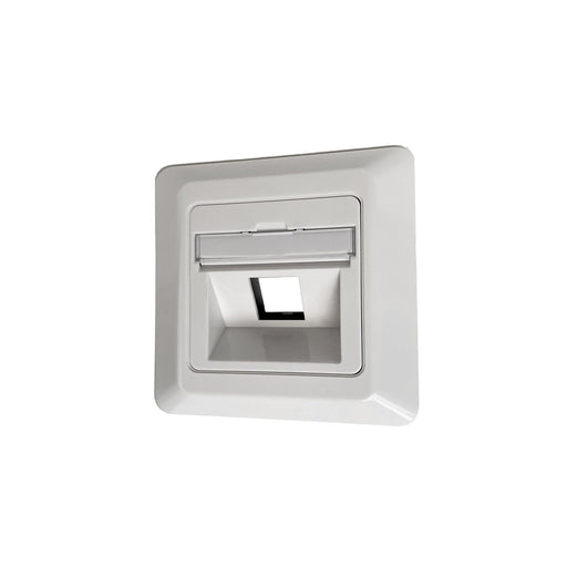 Corning - Kommunikationsanschlussdose Kupfer Rahmenset schräg f. 1xRJ45 UAXCSE-S0101-C040-BP 80x80,VOLKeystone − 12 Stück
