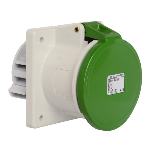Walther Werke - CEE-Anbausteckdose (IEC 60309) Anbaudose gerade 63A 460402 4P >50-500V 2h IP44