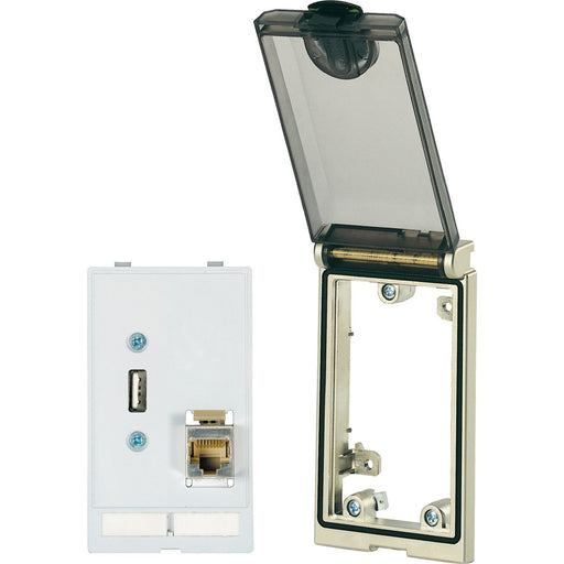 Murrelektronik - Einsatz/Abdeckung für Kommunikationstechnik Rahmenmodul 4000-68213-1310000 mit 2xRJ45 USB
