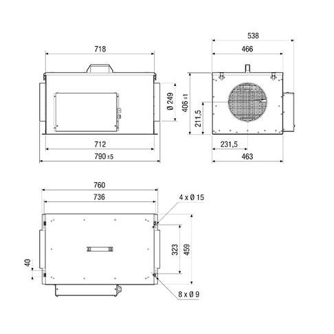 Maico - Ventilator für Rohreinbau Compaktbox ECR 25-2 EC DN 250