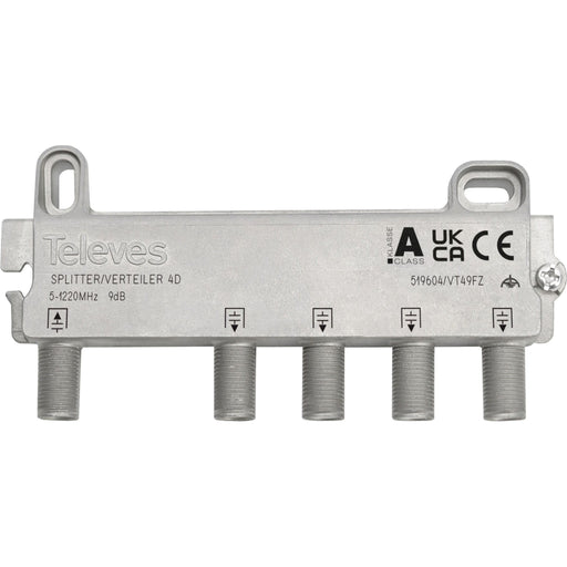 Televes - Abzweiger und Verteiler 4f. VT49FZ 9dB, 5-1218MHz