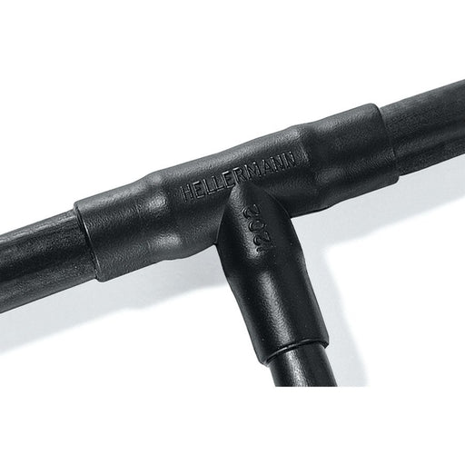 HellermannTyton - Aufteilkappe Warmschrumpfteil 1202-1-G PO-X BK T-Stück schwarz