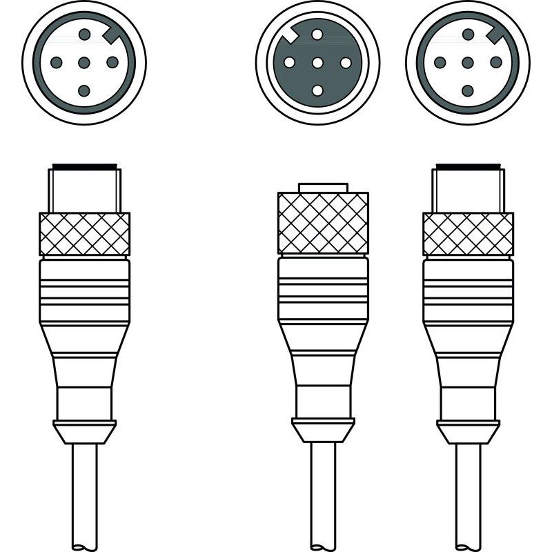 Leuze - Konfektioniertes Sensor-Aktor-Kabel Verbindungsleitung KYCN M12AM12ASPUR − 1 Stück