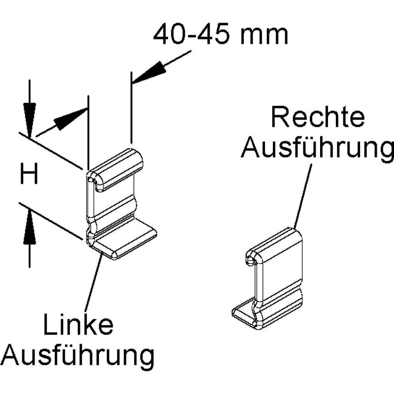 Rico - Schutzkappe/Abdeckung für Stiel/Profilschiene Schutzkappe 151J8-C