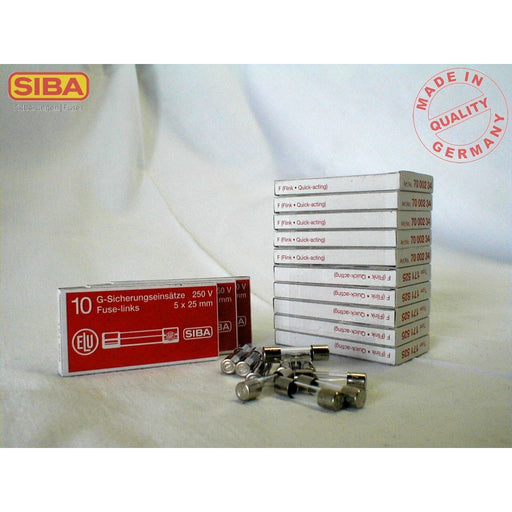 Siba - Zylindrische Sicherung G-Sicherung F 4A 171525 5x25 ungenormt − 100 Stück