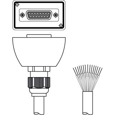 Leuze - Konfektioniertes Sensor-Aktor-Kabel Anschlussleitung CB-D15E-5000S-11GF
