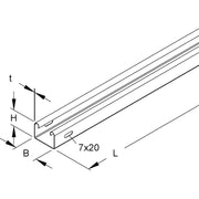 Niedax - Kabelrinne RLU 35.050 inkl. Verbinder − 3 Meter