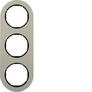 Berker - Abdeckrahmen Rahmen Alu/sw 10132084 2fach