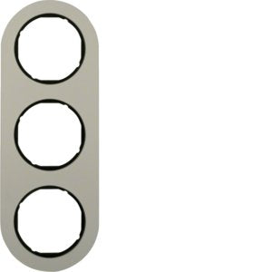 Berker - Abdeckrahmen Rahmen Alu/sw 10132084 2fach
