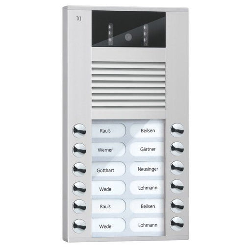 TCS Tür Control - Türstation für Türkommunikation Video color Außenstation AVE14123-0010 12Tast 2reih.AP si
