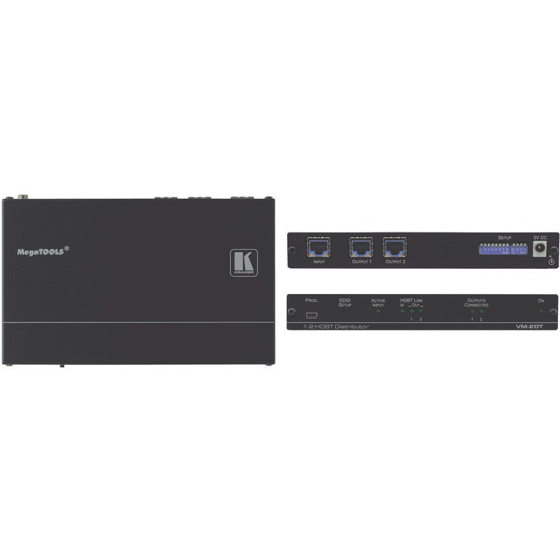 Kramer - Audio/Video-Funksystem 4K Verteilverstärker VM-2DT 1:2 4:2:0 HDBaseT