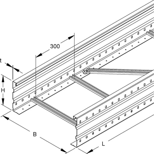 Niedax - Kabelleiter Weitspannkabelleiter WSL 200.400/3 200x400x3000mm − 3 Meter