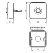 Grothe - Klingeldrücker Klingeltaster 64183 eckig