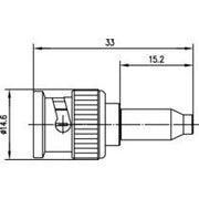 Telegärtner - Koax-Steckverbinder BNC-Kabelstecker 100023472 75Ohm cr/cr − 5 Stück