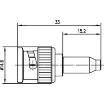 Telegärtner - Koax-Steckverbinder BNC-Kabelstecker 100023472 75Ohm cr/cr − 5 Stück