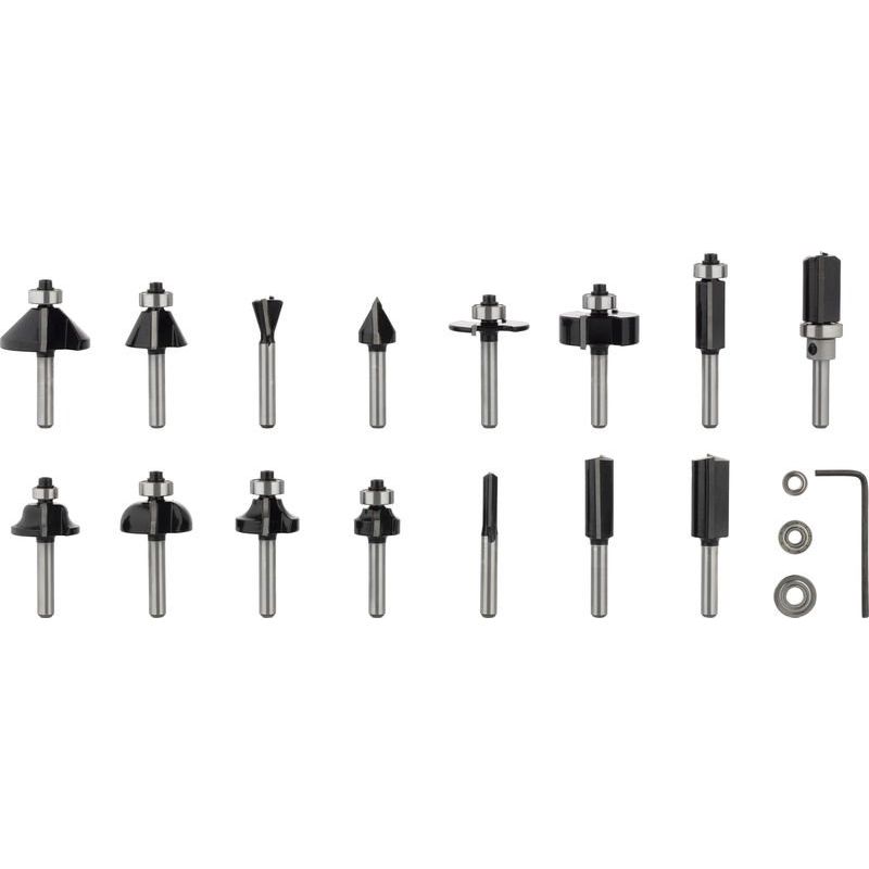 Bosch - Werkzeugset PRO Fräsersatz gemischt, 2607017473 Schaft 1/4