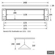 LTS Licht&Leuchten - Pendelleuchte LED-Pendelleuchte PIANOP1400840SENS ws 4000K Sensor weiß
