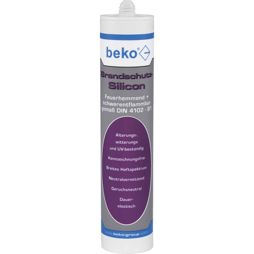Beko - Brandschutzbeschichtung/-bandage/-schaum/-dichtstoff Brandschutz Silicion 22802 310ml weiß − 20 Packung
